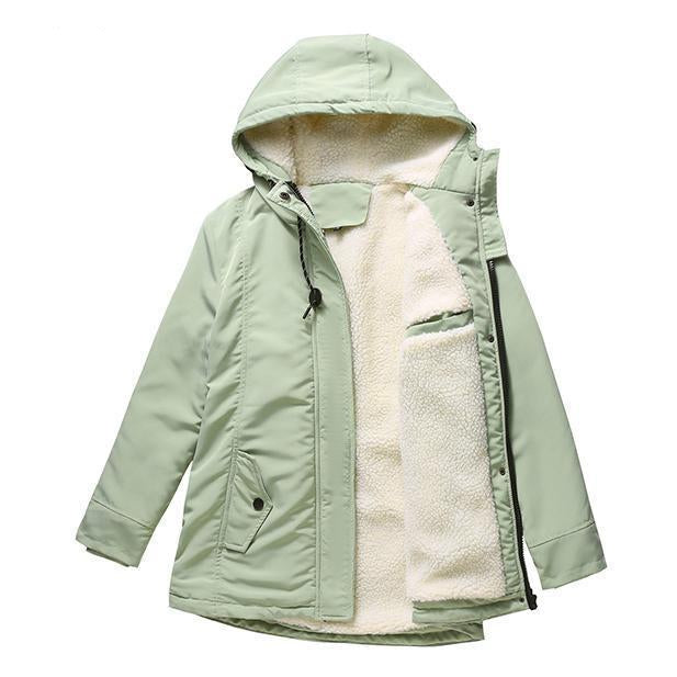 Amina l Waterproof Winter Coat with Hood & Quilted Lining