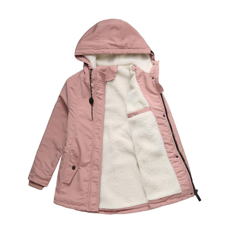Amina l Waterproof Winter Coat with Hood & Quilted Lining
