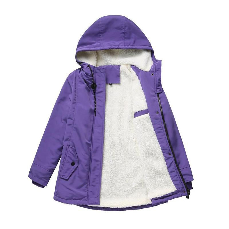 Amina l Waterproof Winter Coat with Hood & Quilted Lining