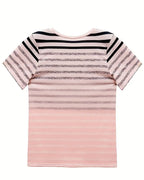 Evelyn – T-Shirt Round Neck Short Sleeve Striped