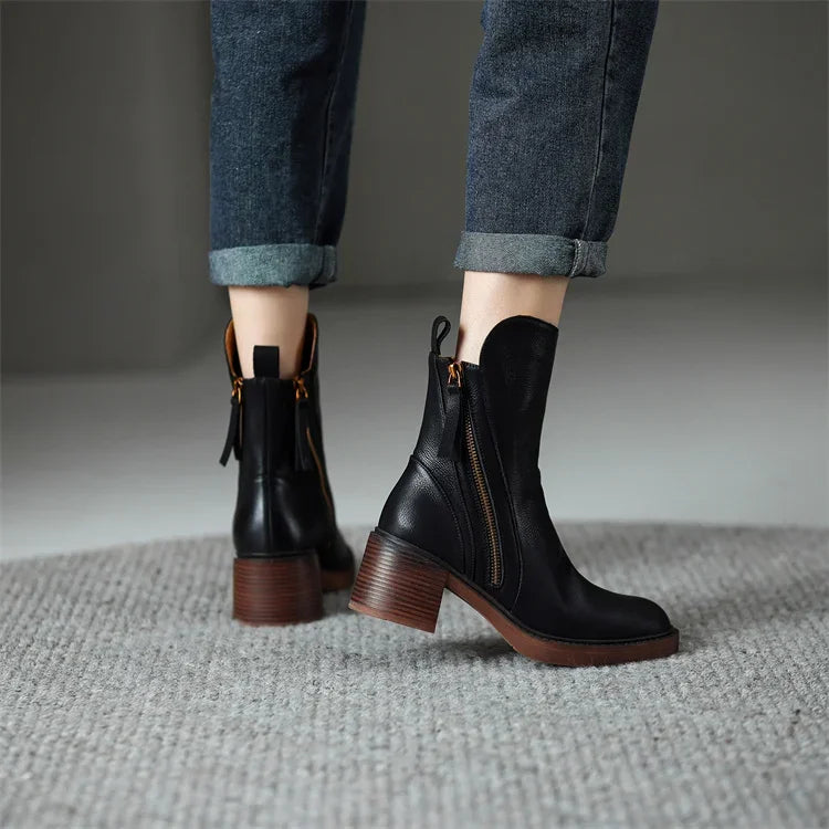 Meadow | Vegan Leather Ankle Boots